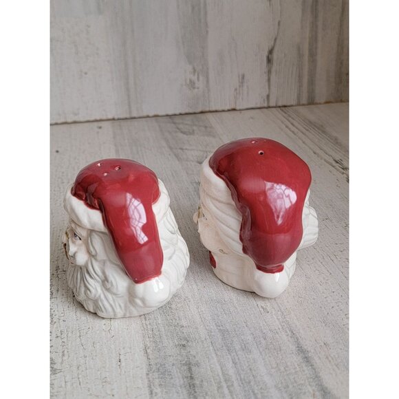 Mrs Mr claus santa salt pepper shaker vintage set xmas - Picture 4 of 6